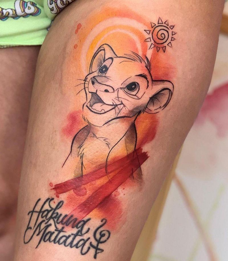 30 Cute Simba Tattoos You Must Love