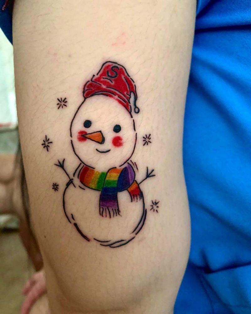 30 Unique Snowman Tattoos You Can Copy