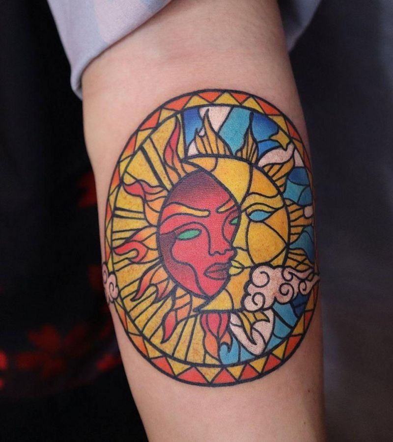 30 Unique Stained Glass Tattoos You Must Try