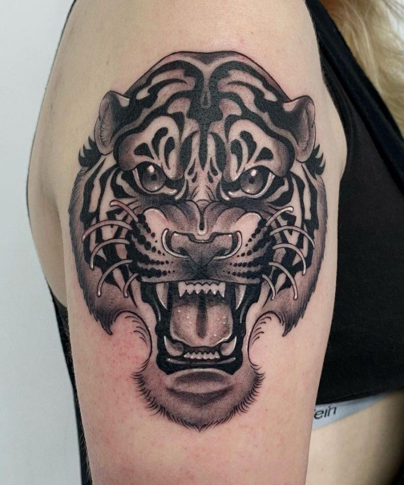 30 Pretty White Tiger Tattoos You Can Copy