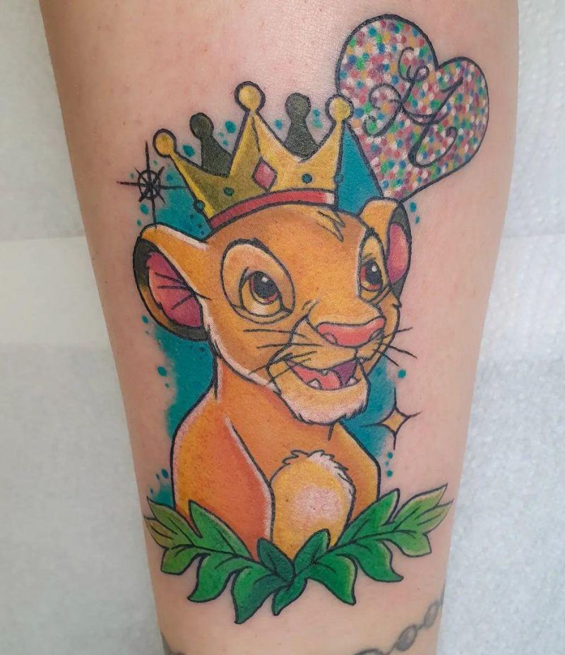 30 Cute Simba Tattoos You Must Love