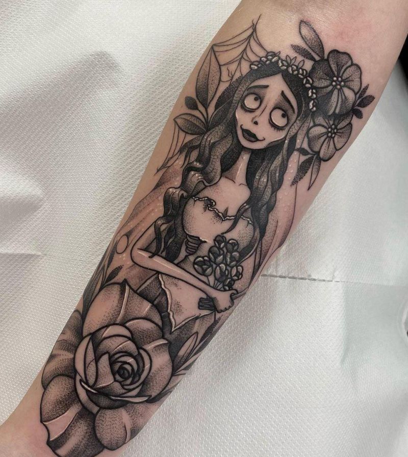 30 Unique Corpse Bride Tattoos You Will Love