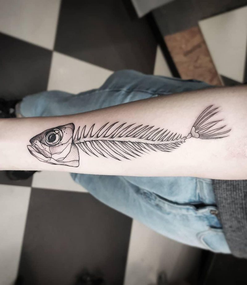 30 Unique Fishbone Tattoos You Can Copy