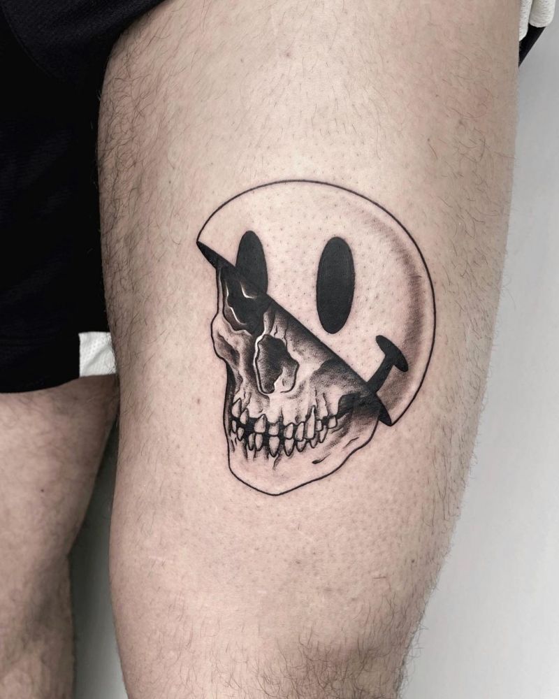 30 Great Half Skull Tattoos to Inspire You