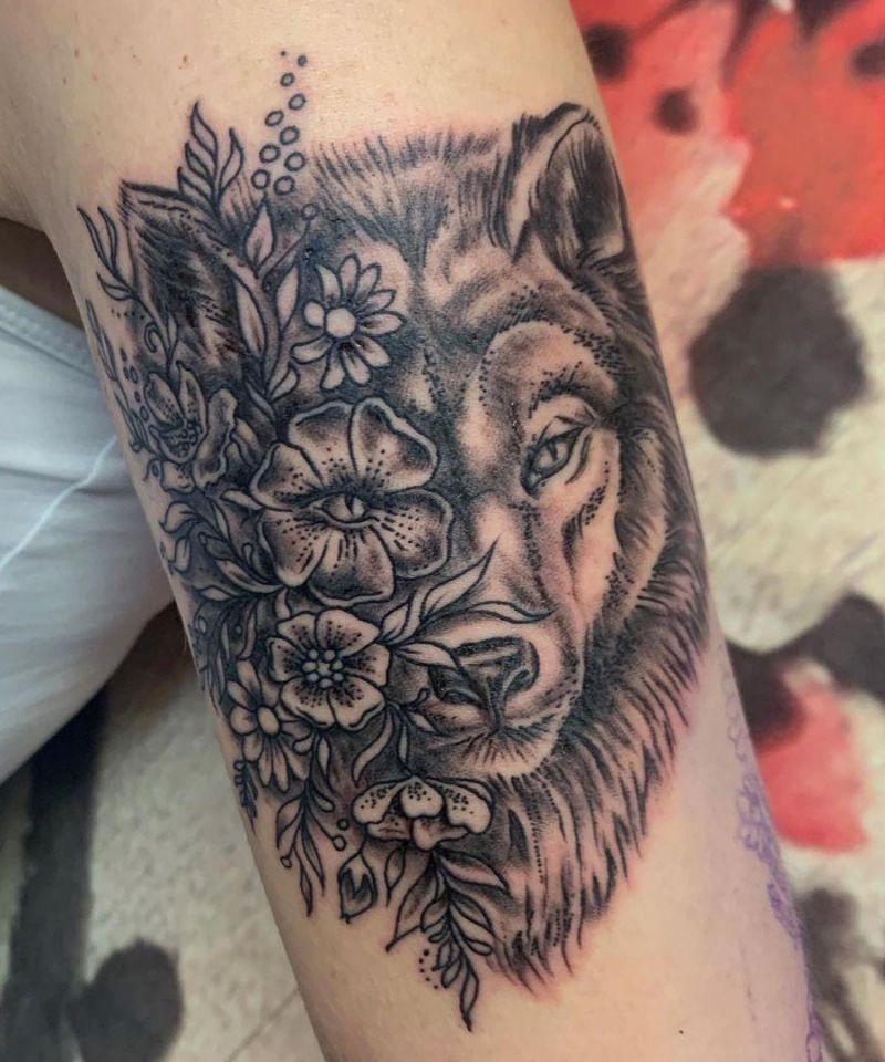 30 Unique Half Wolf Tattoos You Must Love