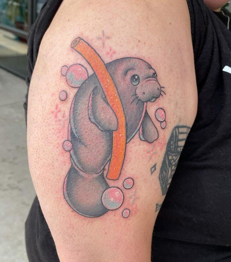 30 Cute Manatee Tattoos You Must Love