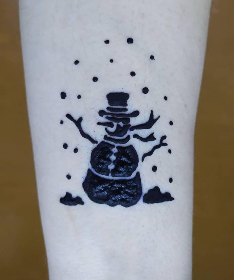 30 Unique Snowman Tattoos You Can Copy