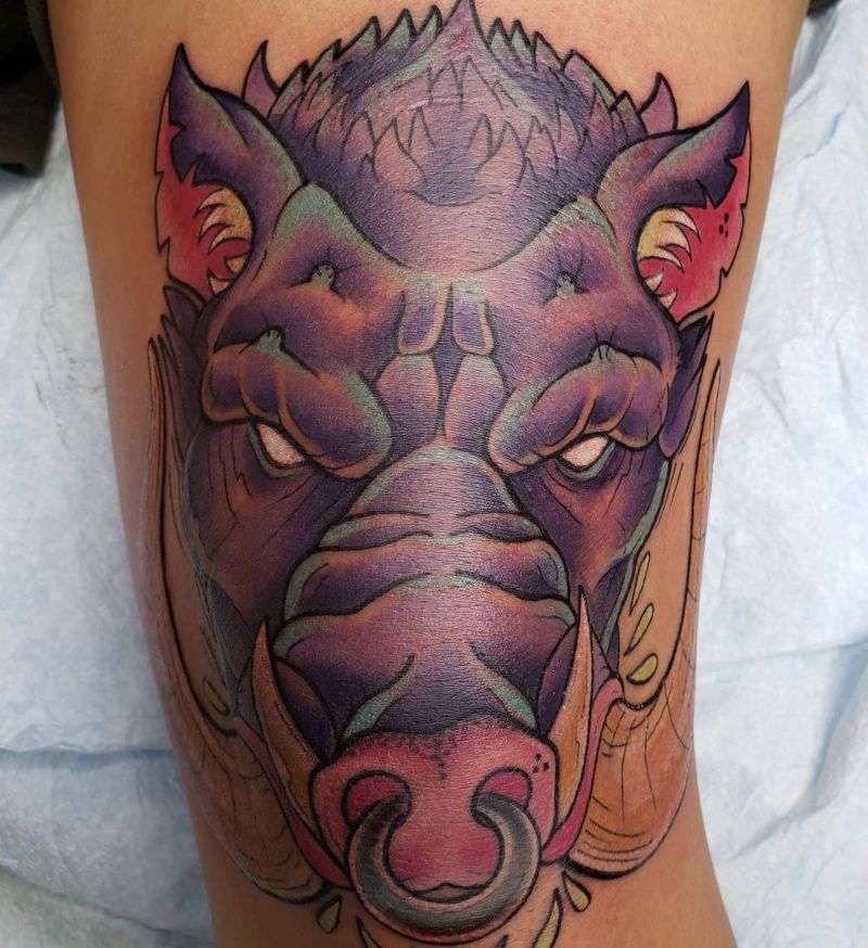 30 Unique Warthog Tattoos You Must Try