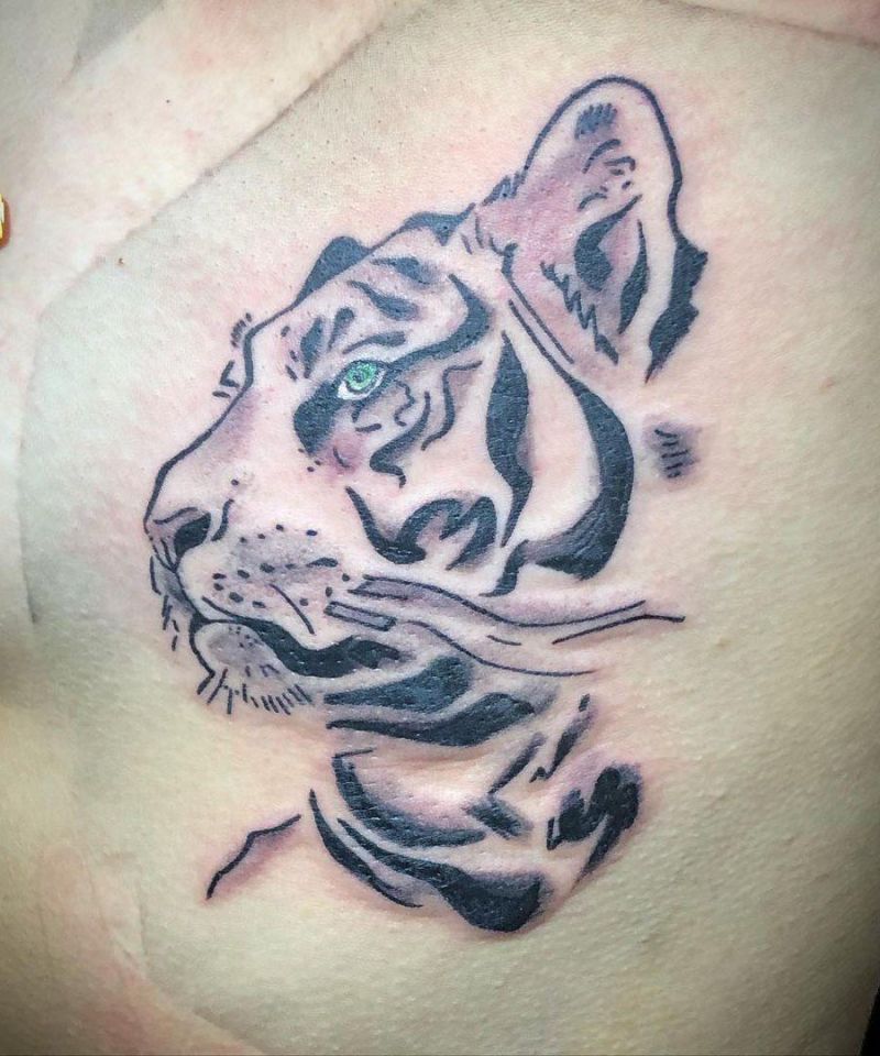 30 Pretty White Tiger Tattoos You Can Copy