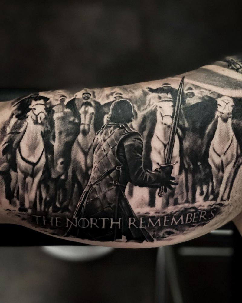 30 Great Jon Snow Tattoos to Inspire You