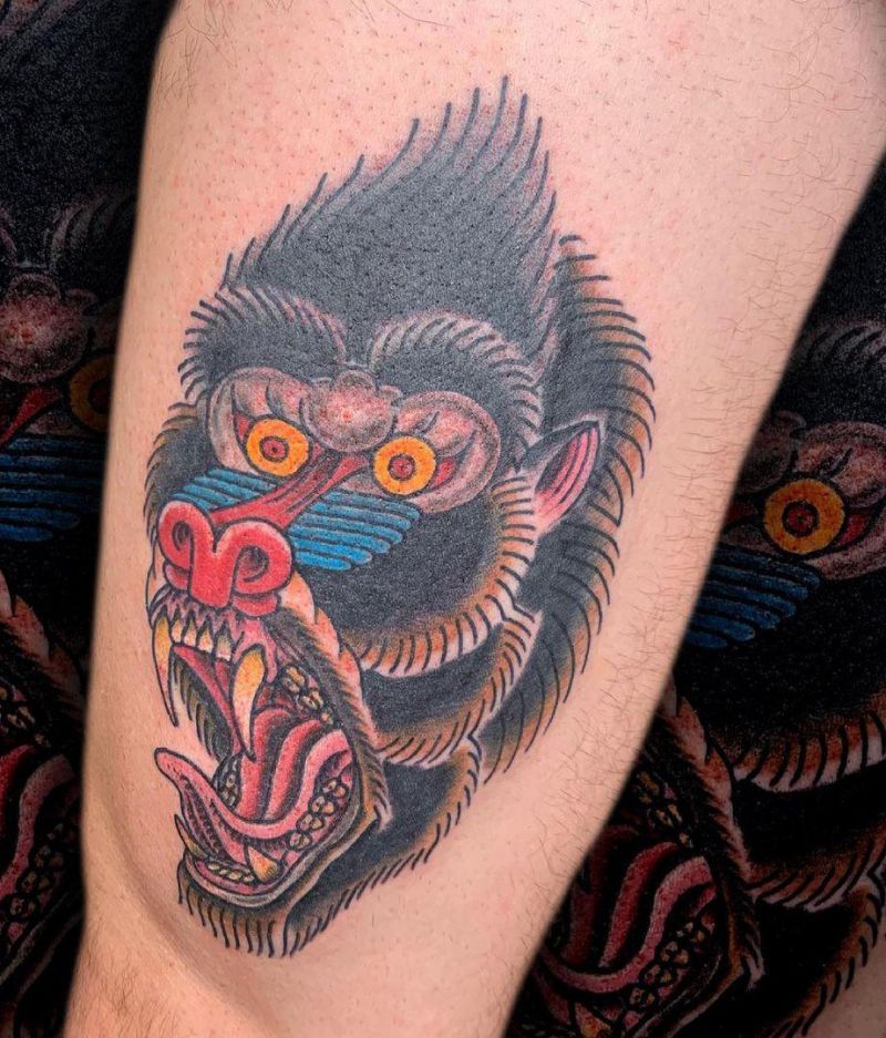 30 Unique Baboon Tattoos You Can Copy