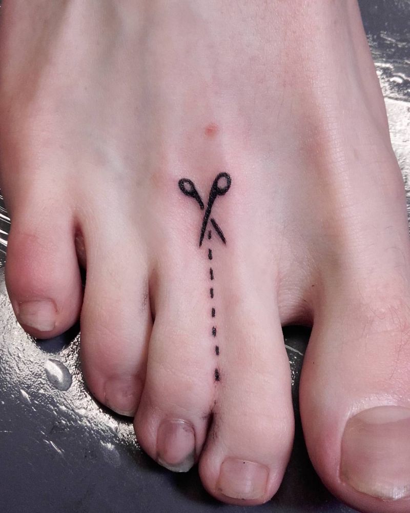 25 Unique Cut Here Tattoos for Your Inspiration