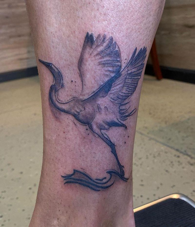 30 Pretty Egret Tattoos You Must Love