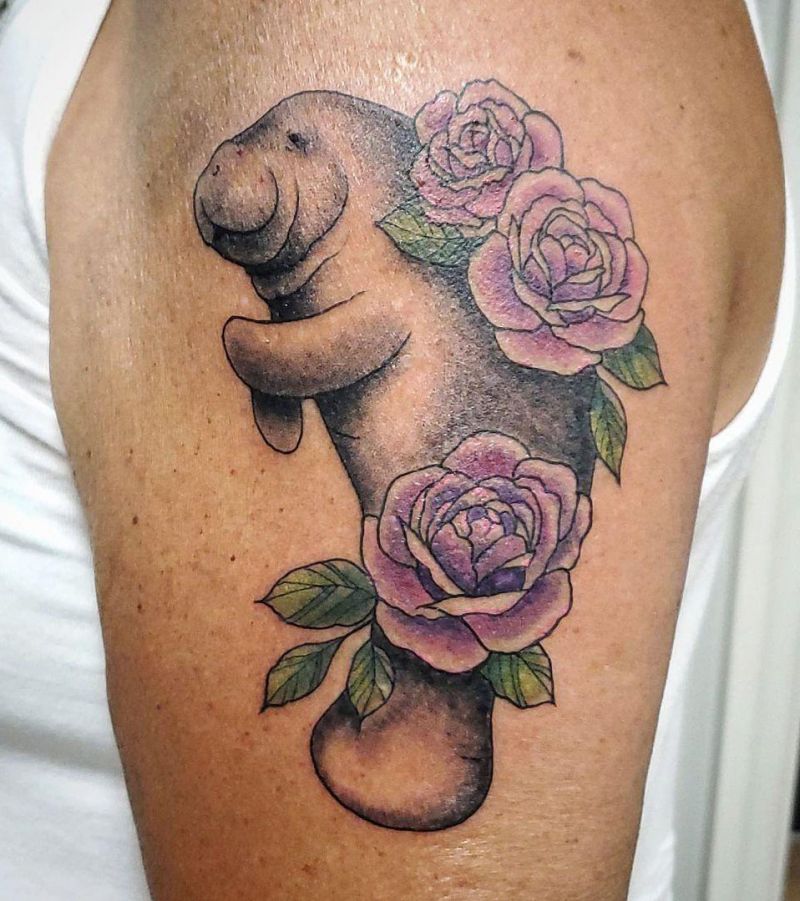 30 Cute Manatee Tattoos You Must Love