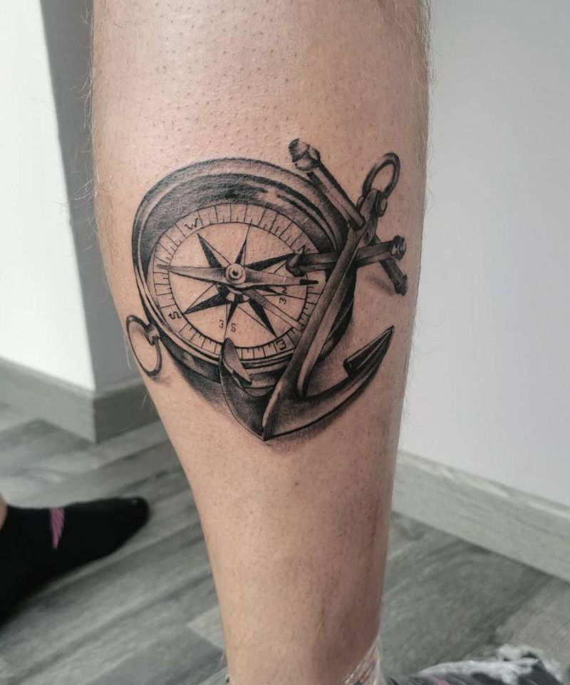 30 Unique Anchor and Compass Tattoos Just For You