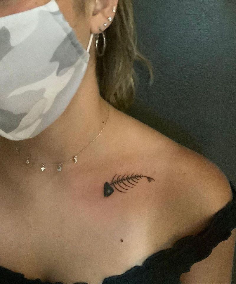 30 Unique Fishbone Tattoos You Can Copy