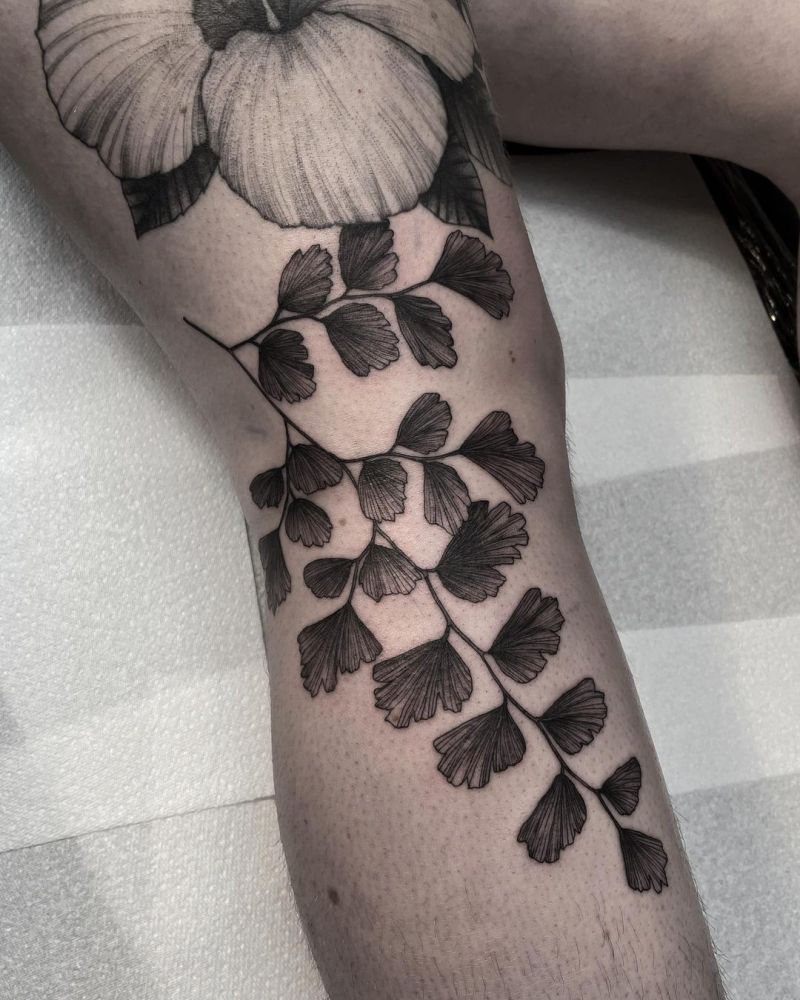 30 Pretty Maidenhair Fern Tattoos You Must Love