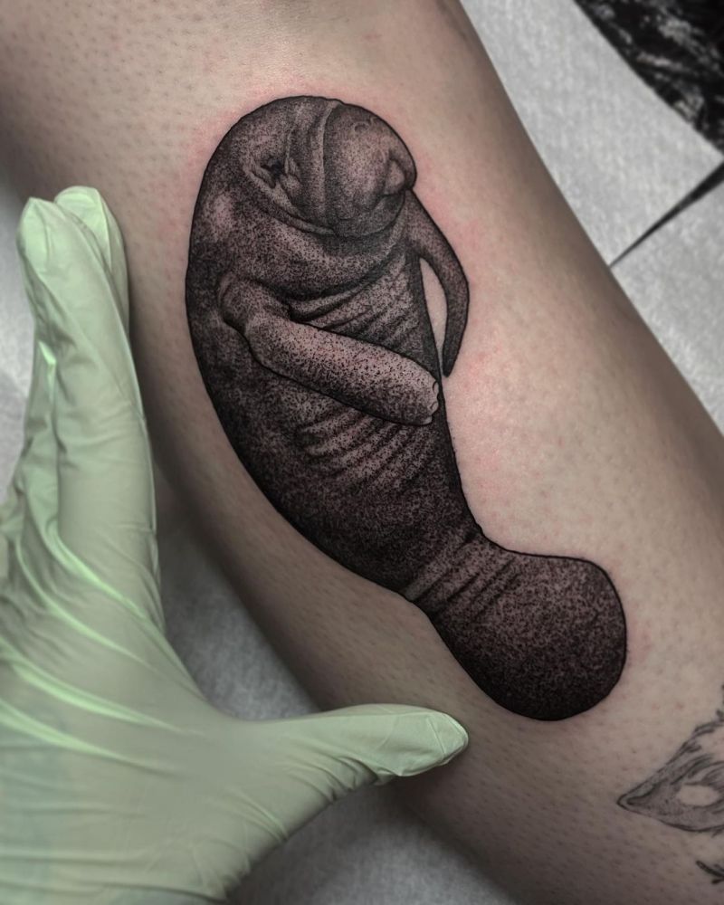 30 Cute Manatee Tattoos You Must Love