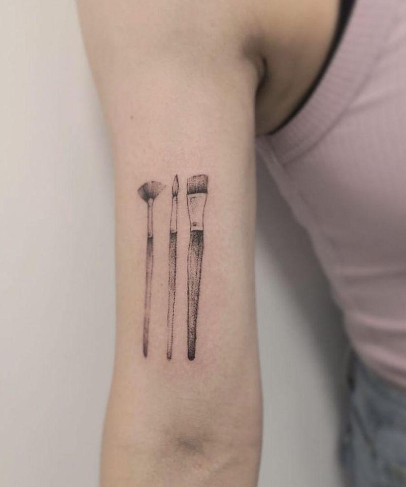 30 Elegant Paintbrush Tattoos You Can Copy