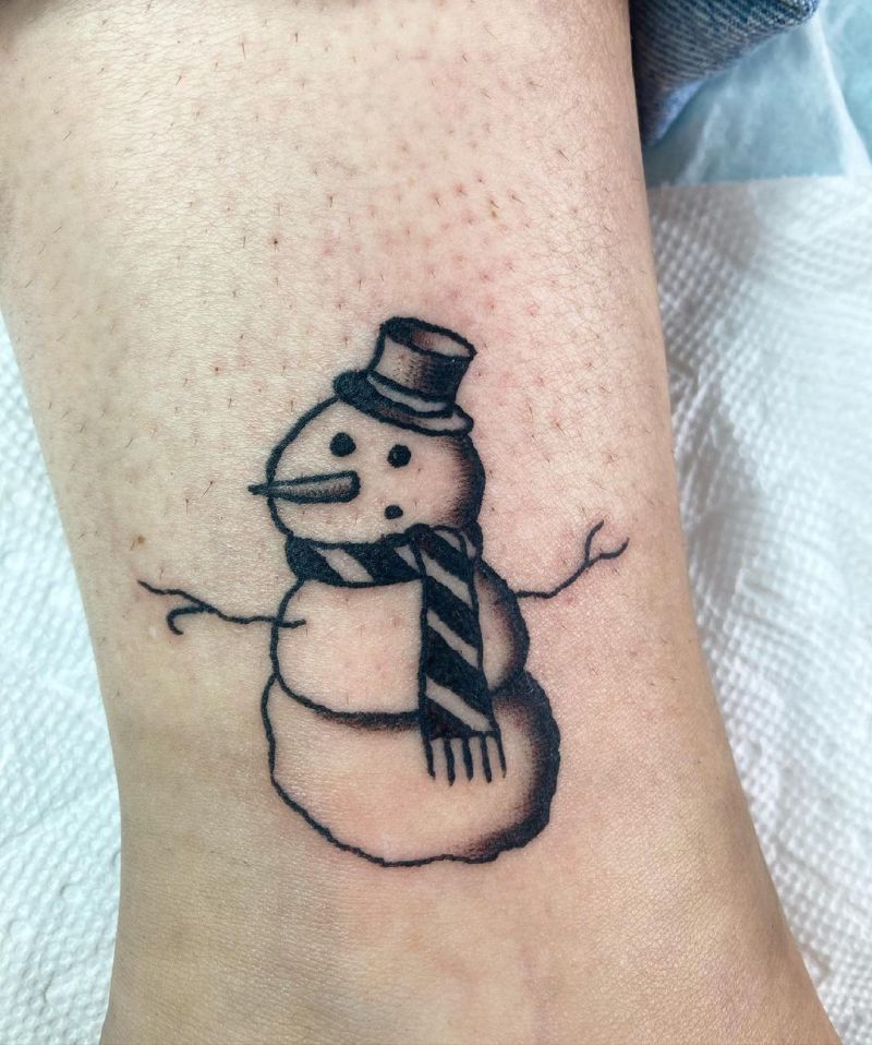 30 Unique Snowman Tattoos You Can Copy