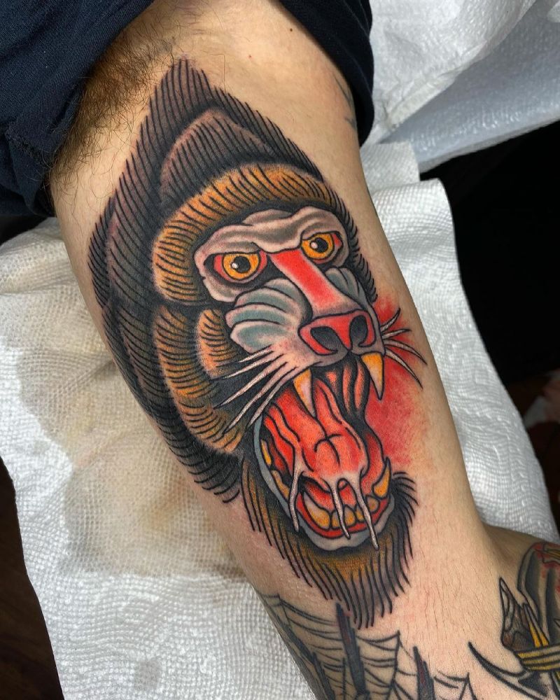 30 Unique Baboon Tattoos You Can Copy