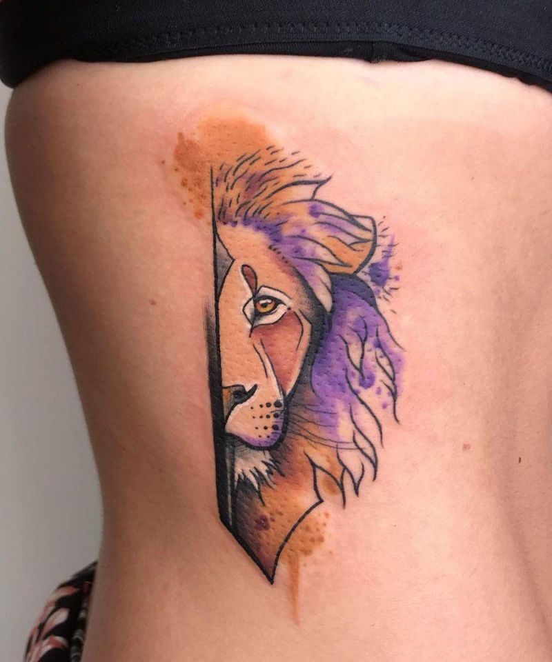 30 Pretty Half Lion Tattoos You Must Try