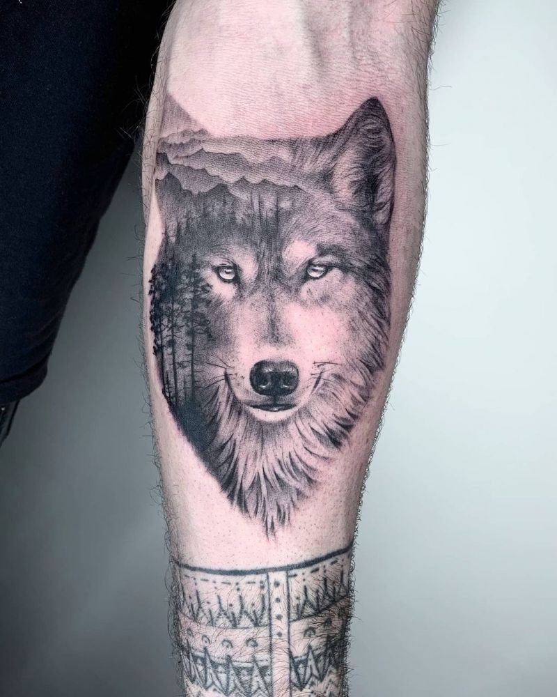 30 Unique Half Wolf Tattoos You Must Love