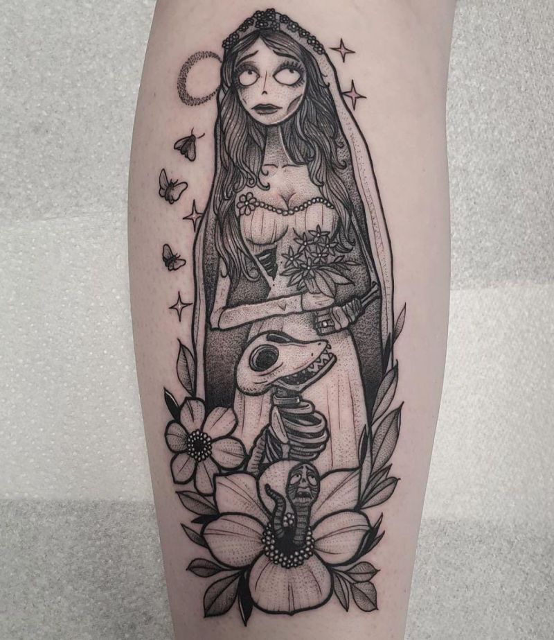 30 Unique Corpse Bride Tattoos You Will Love