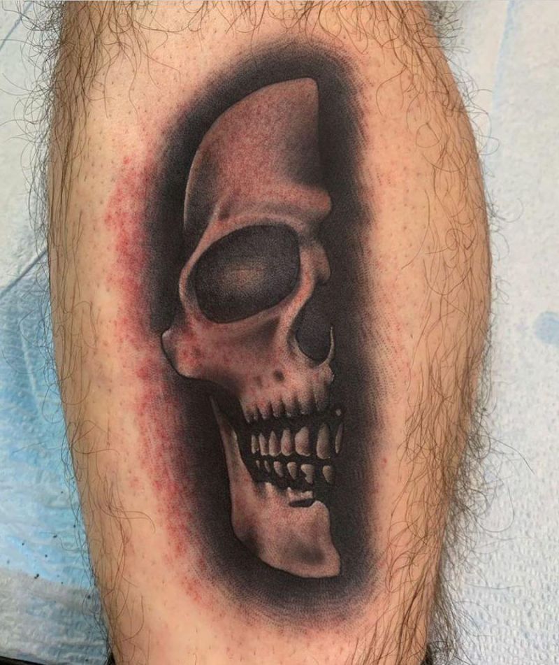 30 Great Half Skull Tattoos to Inspire You