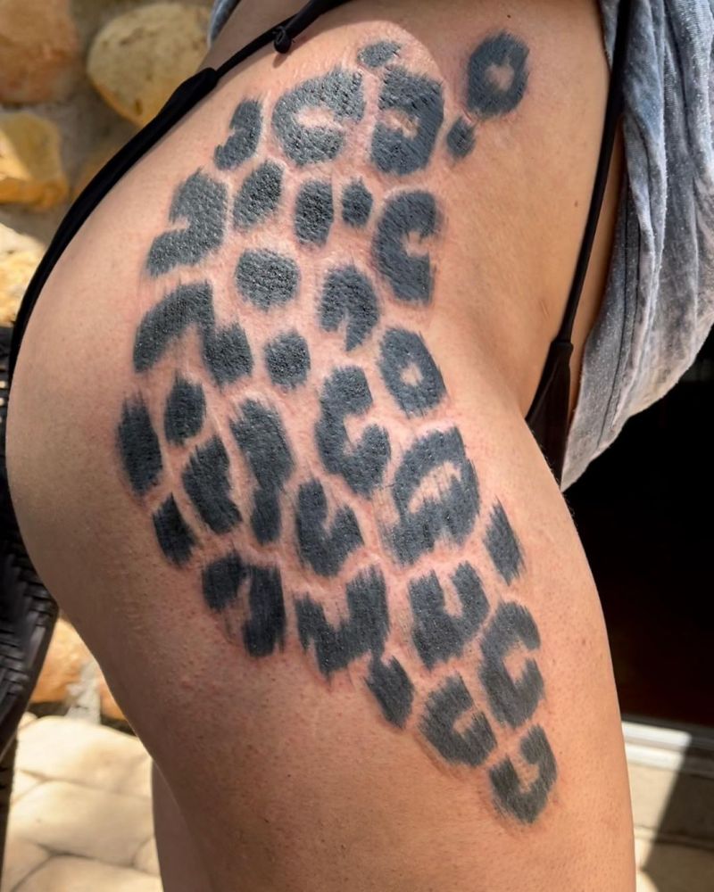 30 Pretty Leopard Print Tattoos You Can Copy