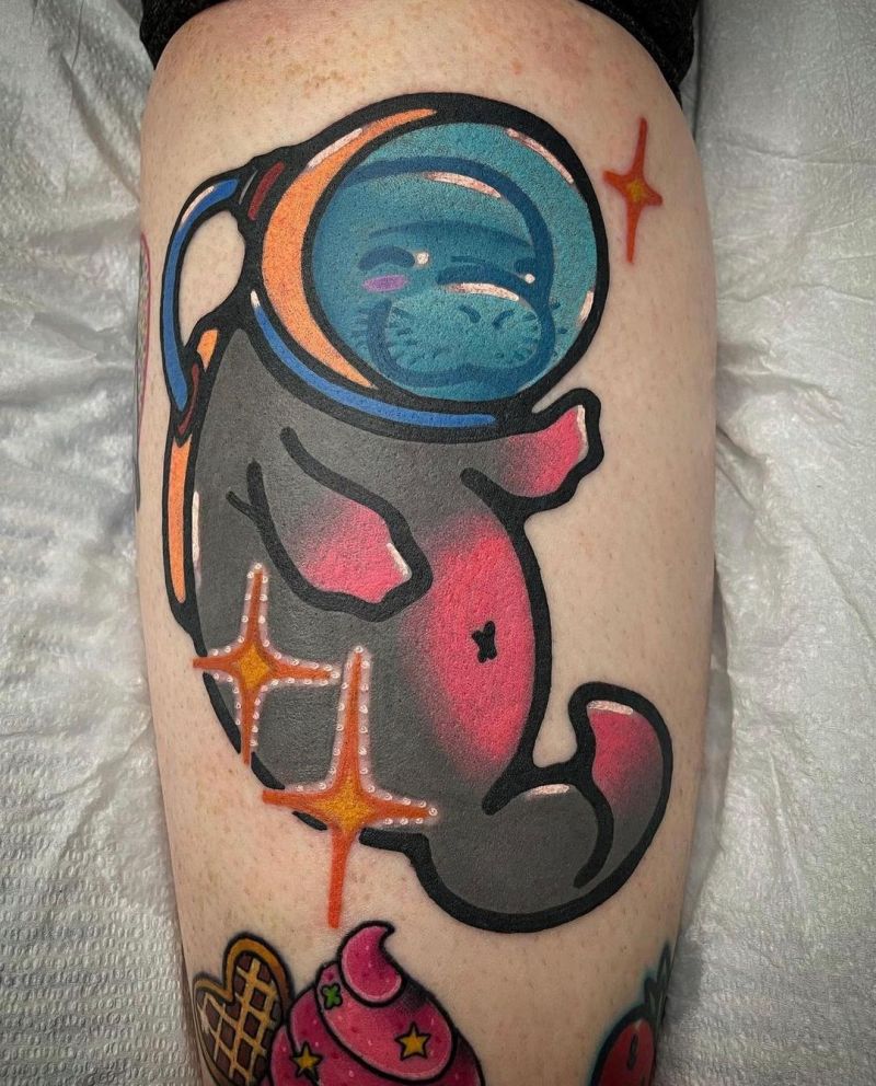 30 Cute Manatee Tattoos You Must Love