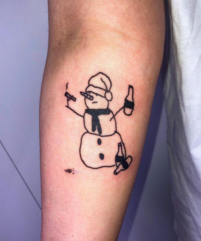 30 Unique Snowman Tattoos You Can Copy