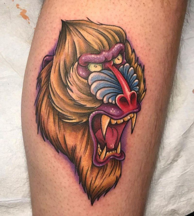 30 Unique Baboon Tattoos You Can Copy