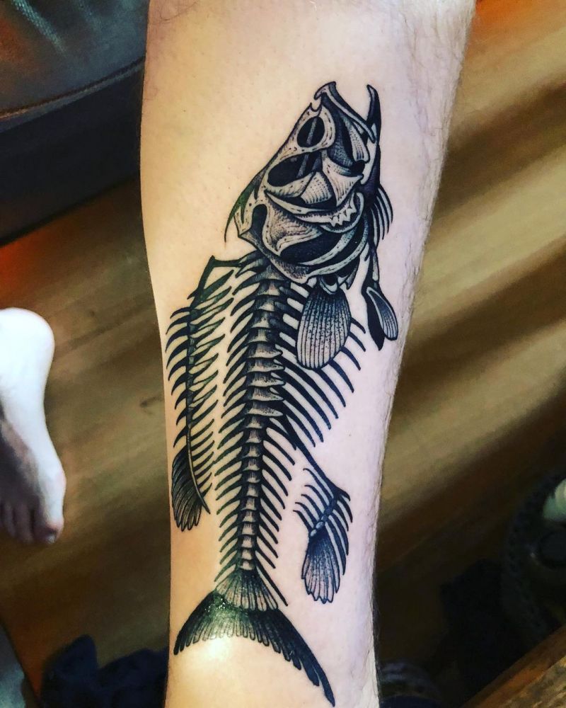 30 Unique Fishbone Tattoos You Can Copy