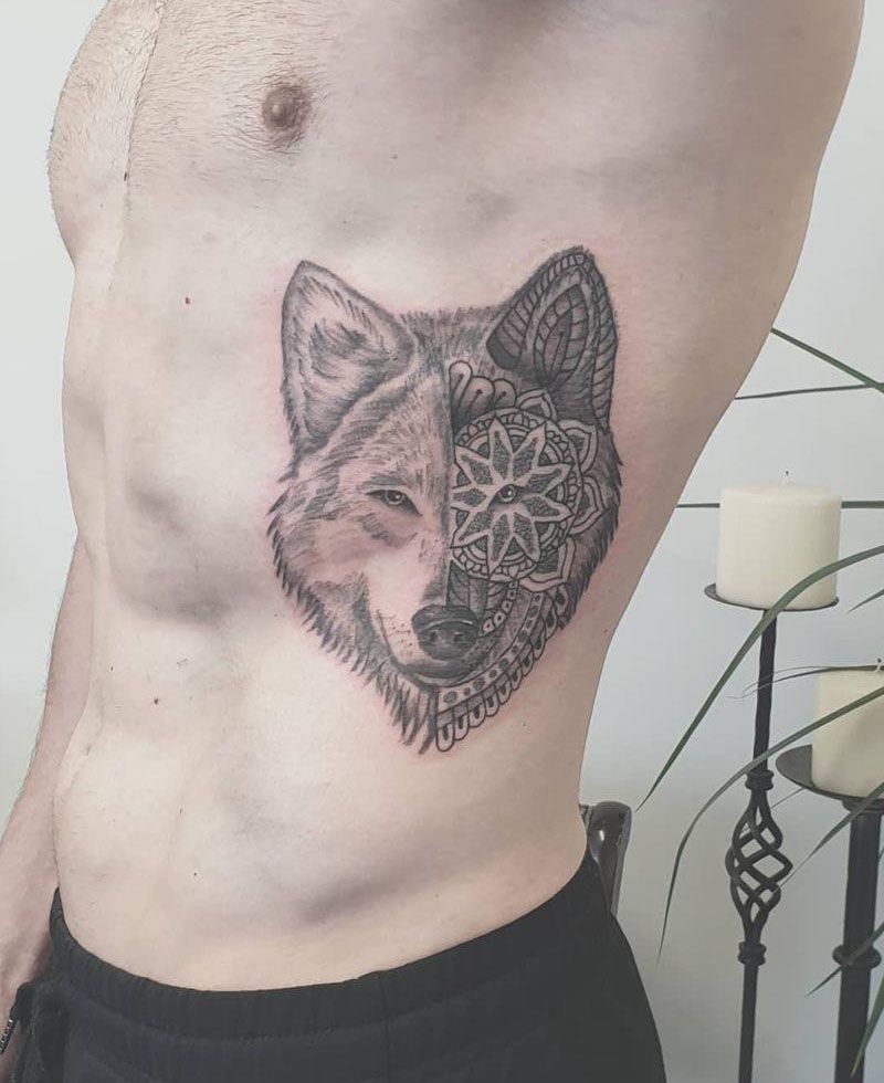 30 Unique Half Wolf Tattoos You Must Love