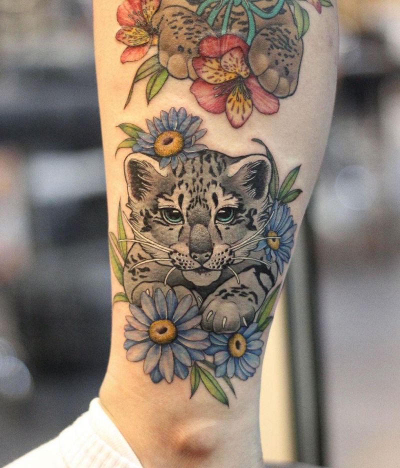 30 Gorgeous Snow Leopard Tattoos You Can Copy