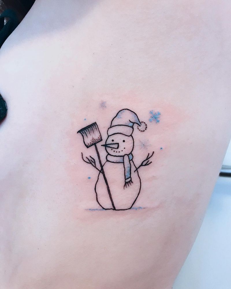 30 Unique Snowman Tattoos You Can Copy