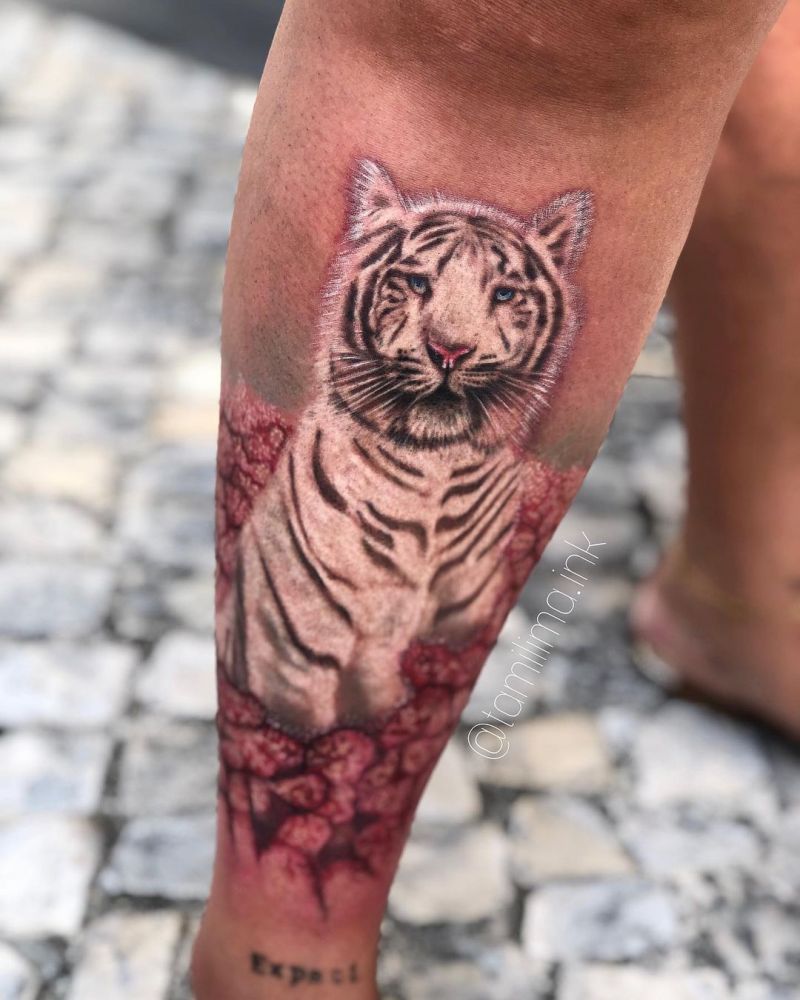 30 Pretty White Tiger Tattoos You Can Copy