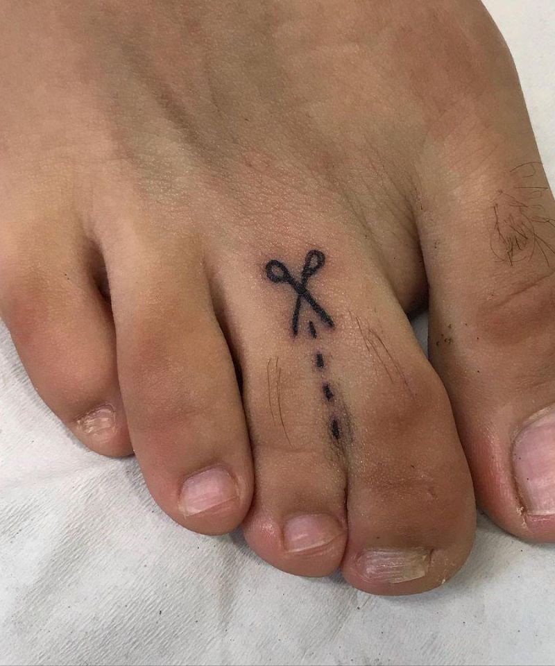 25 Unique Cut Here Tattoos for Your Inspiration