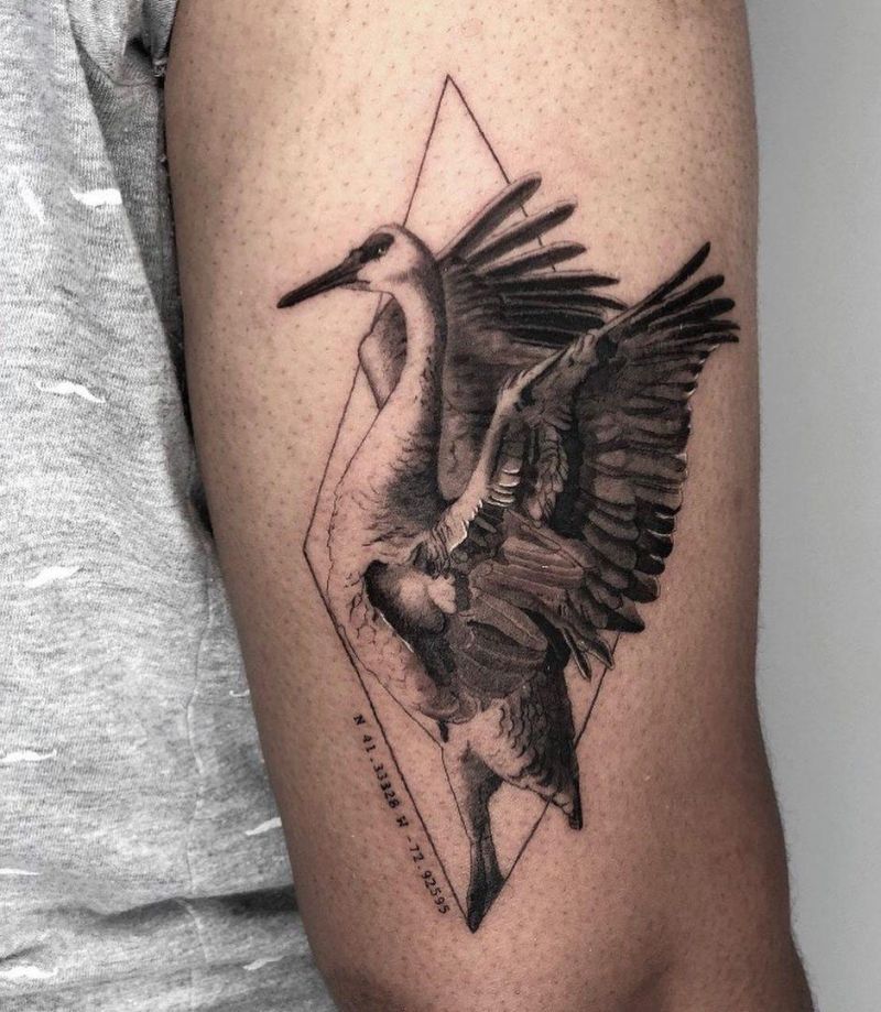 30 Pretty Egret Tattoos You Must Love