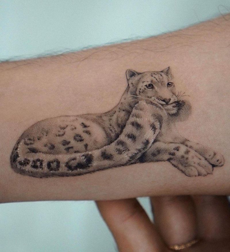 30 Gorgeous Snow Leopard Tattoos You Can Copy