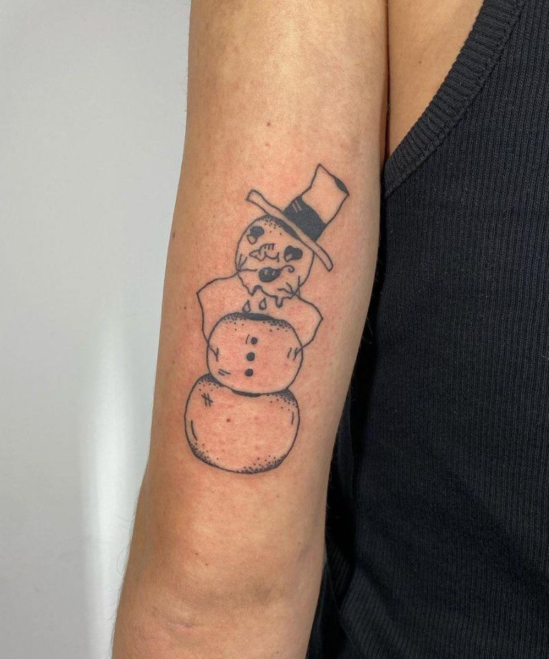 30 Unique Snowman Tattoos You Can Copy