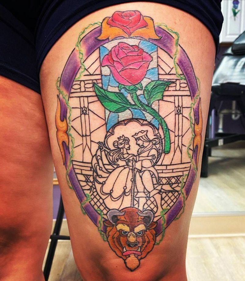 30 Unique Stained Glass Tattoos You Must Try