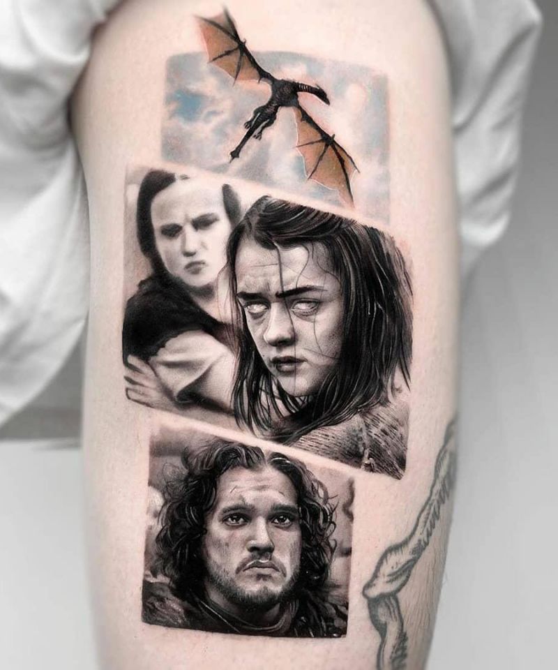 30 Great Jon Snow Tattoos to Inspire You