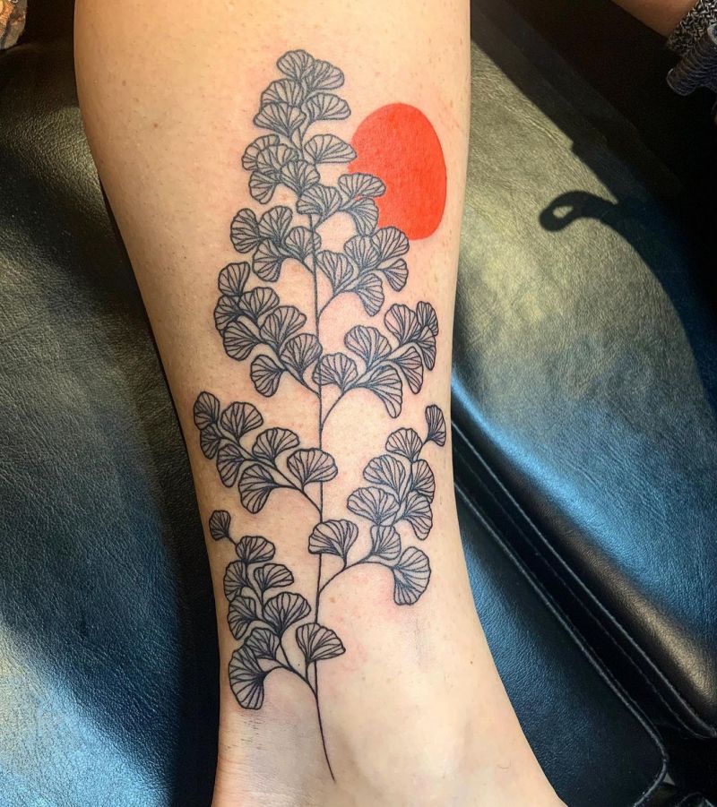 30 Pretty Maidenhair Fern Tattoos You Must Love