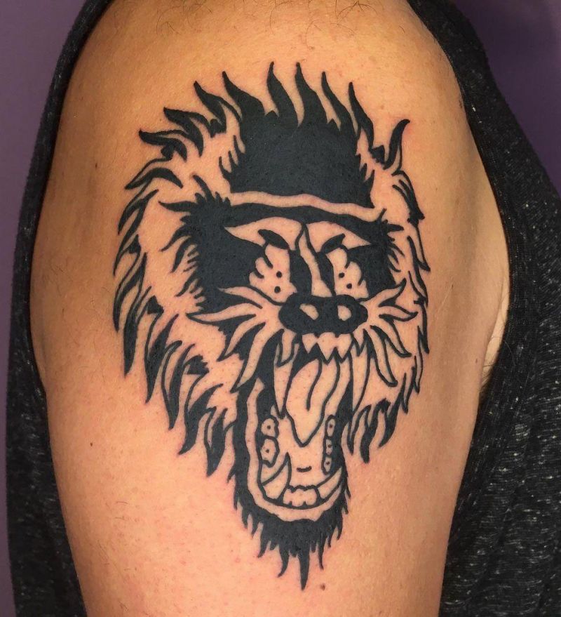 30 Great Mandrill Tattoos to Inspire You