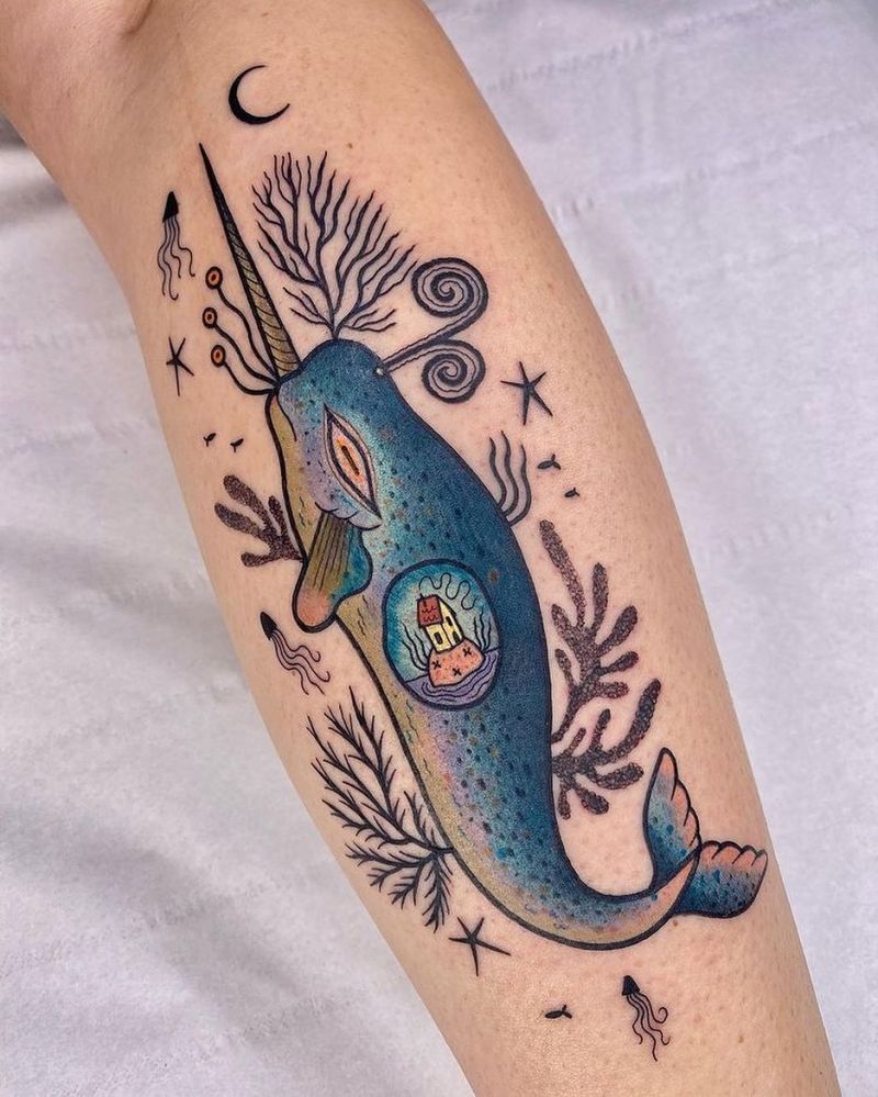 30 Unique Narwhal Tattoos You Must Love