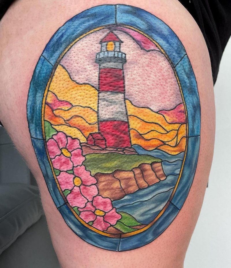 30 Unique Stained Glass Tattoos You Must Try