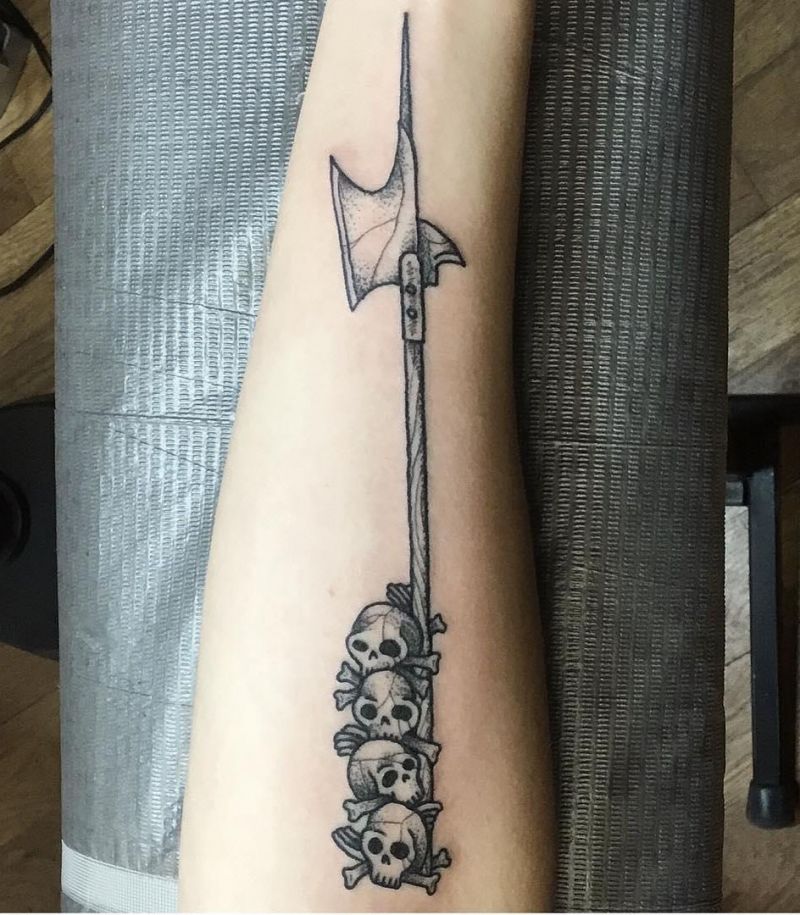 10 Unique Halberd Tattoos You Can Copy