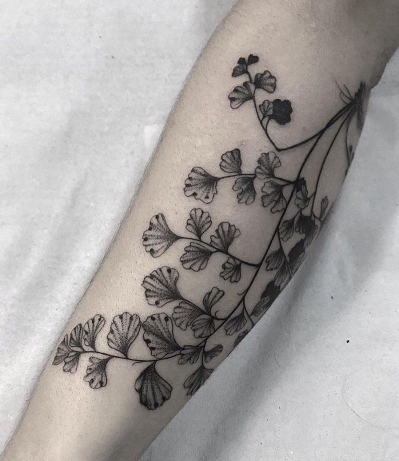 30 Pretty Maidenhair Fern Tattoos You Must Love